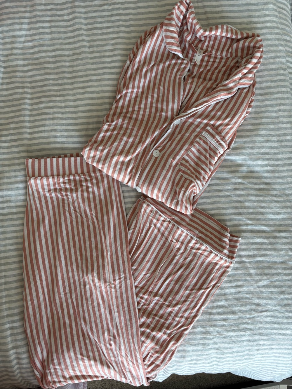 Madewell Striped Pink Women’s Bamboo Pajama Set - Picture 5 of 6